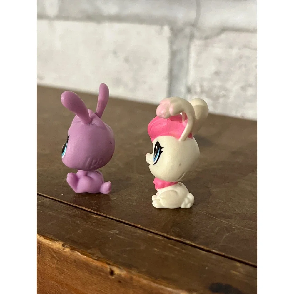 Pair of 2 Littlest Pet Shop LPS Mini Bunny Rabbits - Picture 4 of 6
